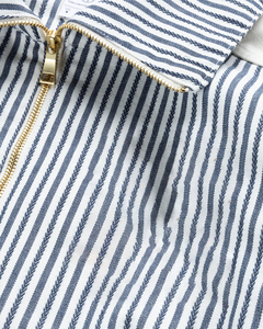 Veste coupe-vent rayée personnalisée pour <span class=keywords><strong>homme</strong></span>, style <span class=keywords><strong>vintage</strong></span>, streetwear oversize, en toile de coton légère, col rabattable, veste zippée pour l'extérieur - Product Image 6