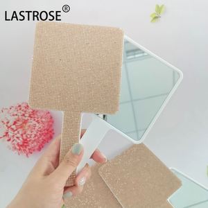 Wholesale Private logo Handheld Makeup <b>Mirror</b> With Rhinestone Diamond Private Label Single Side Cosmetic Hand <b>Mirror</b> - Product Image 5