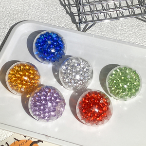 Pelota Sonora Artesanal Crujiente con Cuentas Coloridas, Juguete Sensorial para Ejercitar la Mano, Alivio de la Ansiedad, Regalos y Recuerdos para Fiestas - Product Image 2