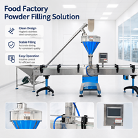 Machine de remplissage automatique de poudre de farine avec système de pesage à vis sans fin, convoyeur en acier inoxydable pour l'emballage de bouteilles et de canettes