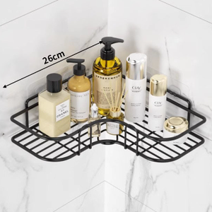 رف تخزين للحمام، رف زاوية بدون حفر، رف حائط للدش، حامل رف للحمام، منظم إكسسوارات الحمام، حامل الشامبو - Product Image 4