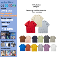 Kaos Lengan Pendek Warna Solid 100% Katun Combed Bernapas, Unisex 240GSM, Kasual Sederhana