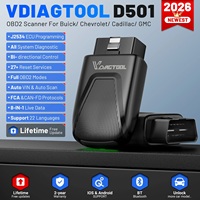 Herramienta de Programación VDIAGTOOL D501 para GM J2534, Actualización Gratuita, Lector de Códigos OBD2, Escáner Bidireccional para GM Chevrolet Cadillac