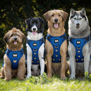 サンレイマスコタ 通気性ネオプレンパッド入りノープル犬用ハーネス 高級パーソナライズペットハーネス 調整可能犬用ハーネスセット - Product Image 3