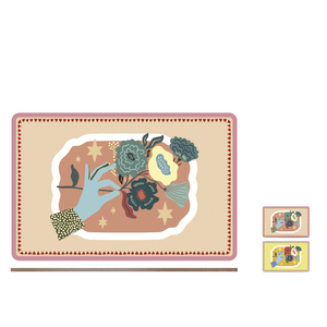 Set di due tovagliette in sughero Gypsy 43x28 cm con decorazione floreale - Product Image 1