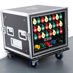 Power Supply Direct Box 24 Way Industrial <b>Socket</b> Stage <b>Lighting</b> Power Distribution Cabinet With Wheels - Product Image 2