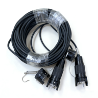 Adaptateur de câble automobile en laiton et ABS étanche pour extérieur, prix usine CYGT, YZC 12 cœurs, assemblages de prises noires femelles