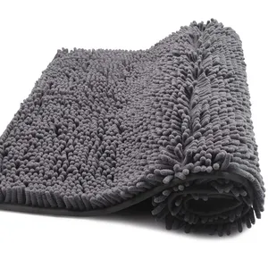 Luxe Chenille microfibre doux en peluche anti-dérapant Super absorbant l'eau tapis de bain tapis de sol tapis de salle de bain