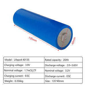 Bateria de Íon de Lítio Prismática 3.2V 20Ah 15Ah C40 40135 33140 MB31 MB30 280K Célula Cilíndrica LiFePO4 para Armazenamento de Energia - Product Image 3