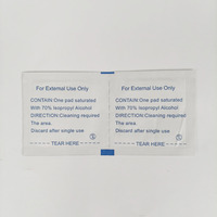 Trousse de premiers secours familiale, lingettes pré-imprégnées d'alcool isopropylique à 70%, emballées individuellement, 3*6cm, paquet de 100 pièces