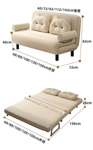 Nouveau Canapé-<span class=keywords><strong>Lit</strong></span> Pliant Multifonctionnel Compact 2026 – <span class=keywords><strong>Lit</strong></span> <span class=keywords><strong>Double</strong></span> Rétractable <span class=keywords><strong>Double</strong></span> Usage pour Bureau - Product Image 3