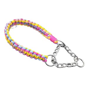 Dickes Handgefertigtes Geflochtenes Hundehalsband für Mittelgroße bis Große Hunde 34-44cm Farbenfrohes Design Saisonale Nutzung Anpassbares Haustierhalsband - Product Image 1