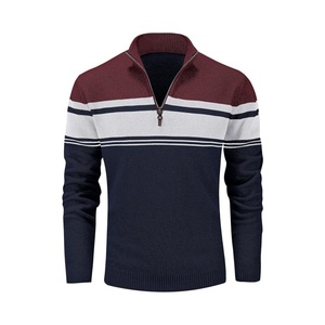 Maglione Polo con stampa <span class=keywords><strong>Golf</strong></span> da uomo a manica lunga con scollo a V in maglia per autunno inverno - Product Image 2