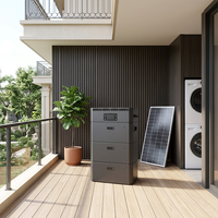 Système de stockage d'énergie solaire pour balcon, IP65, connecté au réseau et hors réseau, 2,5 kWh, 5 kWh, 10 kWh, batterie LiFePo4 empilable