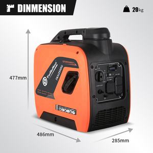 Generador Inverter Silencioso de 2.3/2.5KW con Onda Sinusoidal Pura, Ultra Silencioso, Portátil, Refrigerado por Aire, Tanque de Combustible de 5.5L, Bajo Consumo de Combustible - Product Image 3