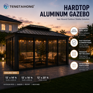 Toldo Exterior Impermeable de Primera Calidad, 12*14 pies, Pabellón de Aluminio para Jardín, <span class=keywords><strong>Terraza</strong></span>, Patio Trasero - Product Image 3