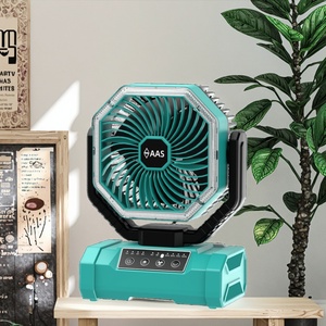 Portable Rechargeable Camping 20000mAh <b>Remote</b> Control Solar Rechargeable Table <b>Fan</b> <b>with</b> Led Lamp for Outdoor Camping RV Use - Product Image 3