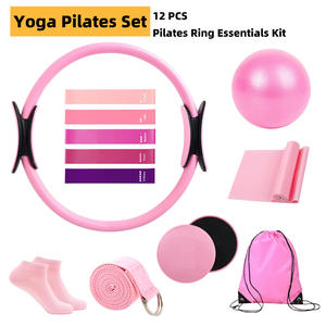 ชุดเริ่มต้นพิลาทิสแบบเป็นมิตรกับสิ่งแวดล้อมสำหรับการออกกำลังกายโยคะ พิมพ์โลโก้ตามสั่ง วงแหวนพิลาทิส ลูกบอลขนาดเล็ก ผ้ารัดกล้ามเนื้อสำหรับบริหารสะโพก - Product Image 4