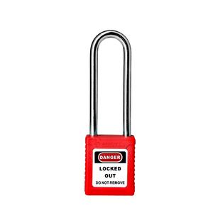 BOZZYS OEM rouge 6.2*76MM manille en acier inoxydable cadenas de verrouillage de sécurité adapté aux équipements industriels - Product Image 1