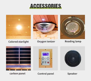 Salle de sauna infrarouge <span class=keywords><strong>à</strong></span> spectre complet avec thérapie par lumière rouge, sauna sec avec panneau de commande - Product Image 6