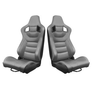 Sedile Sportivo Universale con Inclinazione Rapida, Schienale Rinforzato in Fibra di Carbonio, Rivestimento in Pelle e Tessuto, <span class=keywords><strong>Beige</strong></span> Chiaro, Sedile da Corsa - Product Image 5