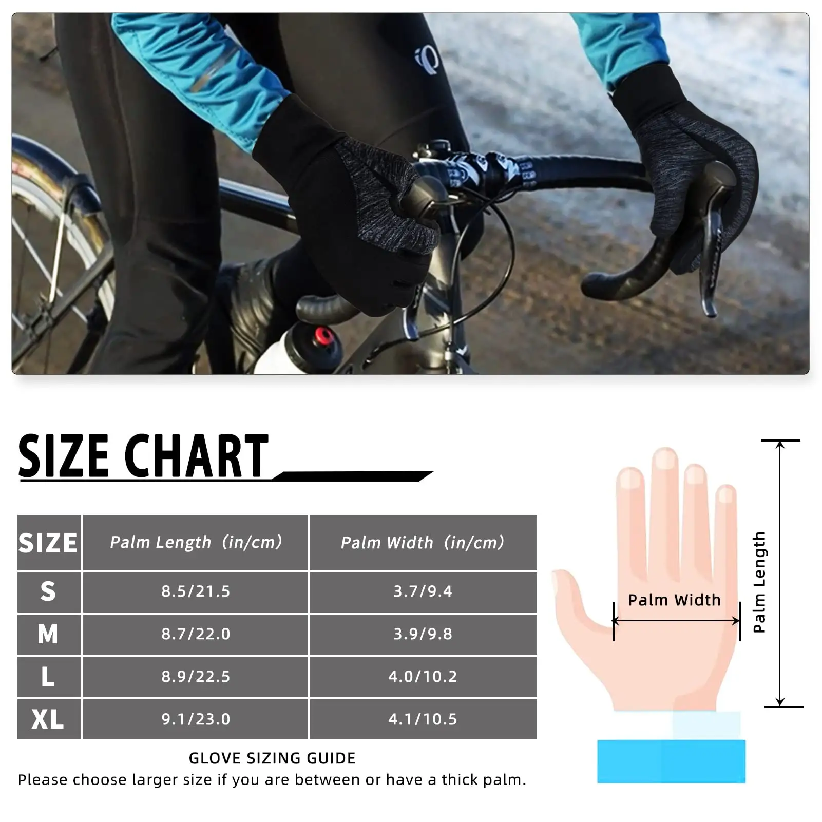 Sports de plein air randonnée hiver coupe-vent vélo vélo gants de cyclisme pour hommes femmes doux anti-dérapant chaud gants