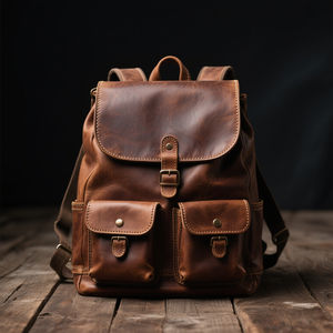 Zaino <span class=keywords><strong>in</strong></span> <span class=keywords><strong>Pelle</strong></span> Artigianale da <span class=keywords><strong>Uomo</strong></span> con Chiusura a Coulisse, Borsa Business Personalizzata <span class=keywords><strong>in</strong></span> Vera <span class=keywords><strong>Pelle</strong></span> per Campeggio - Product Image 5