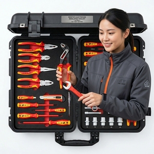 Juego de Herramientas Aisladas para <span class=keywords><strong>Electricista</strong></span> Maestro de 26 Piezas, Aprobado por VDE 1000V, en Estuche de Transporte Resistente - Product Image 3