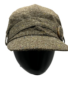 Chapeau en tricot à boutons avec ceinture tissée brodée à la main de haute qualité 56-58 cm pour femmes en hiver - Product Image 6