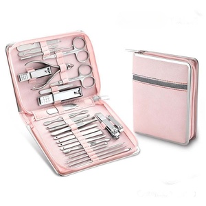 Ensemble de 26 coupe-ongles en acier inoxydable de haute qualité pour <span class=keywords><strong>pédicure</strong></span> et <span class=keywords><strong>manucure</strong></span> Sac à fermeture éclair Outil de beauté multi-usage Pince à cuticules - Product Image 3