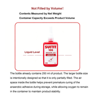 SUITIT 186 Mastic anaérobie pour filetages de tuyauterie 250g/50g Pression nominale 30MPa pour raccords de conduites d'eau et connexions de plomberie