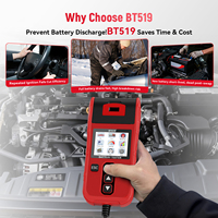 TOPDIAG BT519 Probador de Baterías para Coche y Camión 12V 24V, Analizador de Baterías de Plomo-Ácido y Litio, Herramienta de Diagnóstico del Sistema de Arranque y Carga