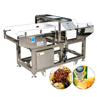 Détecteur de métaux de qualité alimentaire industrielle avec système de convoyeur pour la transformation de la viande et des fruits de mer, certifié CE