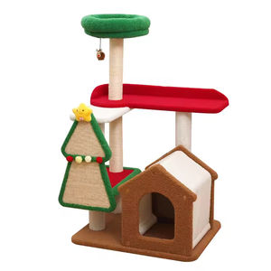 Christmas Integrated Cat Climbing <b>Tower</b> Sisal Scratch Post Jump Platform Durable Non-Shedding Cat Toy Bulk Pet Supplies - Product Image 2