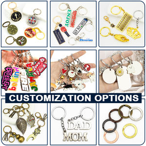 Porte-clés personnalisé en forme de clip plaqué or, mousqueton pivotant, boucle de fixation, clip de porte-clés fendu - Product Image 4