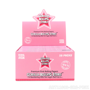 Gorilla Official New Design 110mm Natural Pink Wood Pulp Kingsize <b>Rolling</b> Paper Smoking Accessories - Product Image 4