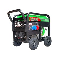 Petit générateur portable à cadre ouvert de 5 kW 5 kVA 220 V 50/60 Hz avec moteur 100 % cuivre et réservoir de carburant de 12 L en vente