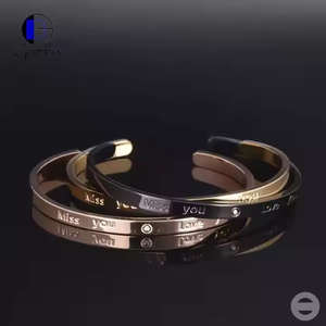 התכשיטים ג 'ינס רוז מצופה זהב נירוסטה אופנה עמיד למים צמיד חתוך עם שיבוץ cz עבור גברים נשים - Product Image 3