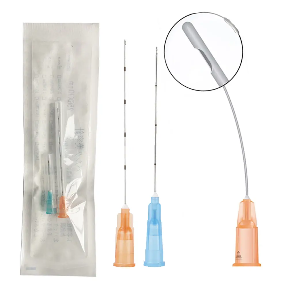 Beauty Salon Clinic Use 18G 21G 23G 25G 27G 30G Micro Cannula For Filler 25g Micro Cannula Blunt Tip Micro Cannula