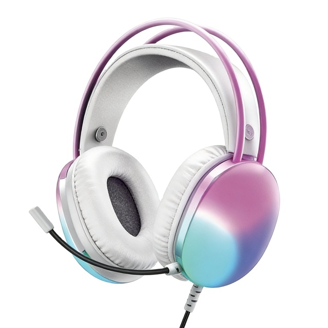 Wireless  Gaming Headset with RGB Gradient Light Over-Ear Headphones with Mic Long Battery Life