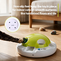 Jouet interactif pour animaux de compagnie AFP, jouet automatique à plumes pour chat activé par le mouvement, jouet anti-dérapant Whack-A-Mole pour chat, pour l'auto-entretenement