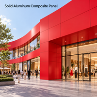 Panneau composite en aluminium massif aspect marbre 4 mm 4x8 pieds pour aménagement de magasins sur mesure