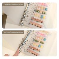 Livre de rangement d'album simple de grande capacité DIY Faux ongles Conseils Tableau d'affichage Fournitures pour ongles Exposition Album photo Carte Clip