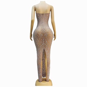 Recién llegado, vestido ajustado largo <span class=keywords><strong>para</strong></span> mujer, <span class=keywords><strong>fiesta</strong></span>, cóctel, <span class=keywords><strong>ropa</strong></span> Vintage, vestidos al por mayor, mujer, señora, elegante, modesto - Product Image 3