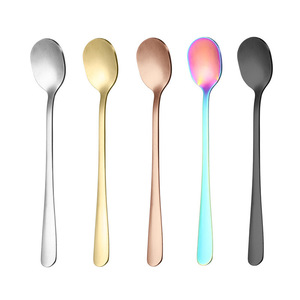 Cuchara dorada de acero inoxidable 304 para condimentos, mini cuchara para agitar café y té, para postre, miel, helado, uso para adultos y niños - Product Image 5