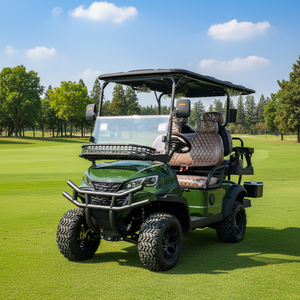 Voiturette de golf électrique au lithium personnalisable 4 places 48 V de qualité supérieure avec personnalisation gratuite de la couleur et du logo pour usage en station balnéaire ou à domicile - Product Image 1