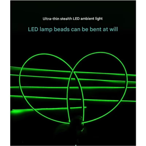 Kit d'éclairage d'ambiance LED RGB 12V pour voiture, bande lumineuse intérieure en acrylique, éclairage dissimulé pour le plancher, les portes et les compartiments de rangement, amélioration de l'éclairage - Product Image 2