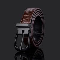 Ceintures à motif crocodile pour hommes, femmes et enfants, en cuir PU, boucle à ardillon en alliage, ceintures décontractées, vente en gros disponible
