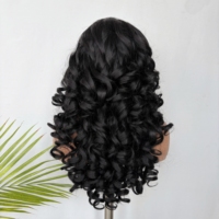 Perruque synthétique sans colle Latisha 13*6, cheveux mélangés résistants à la chaleur, boucles françaises longues et bouclées, perruque frontale synthétique avec dentelle