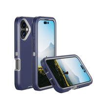 Étui de téléphone antichoc 3-en-1 avec support béquille pour iPhone 16 Plus avec support Defender